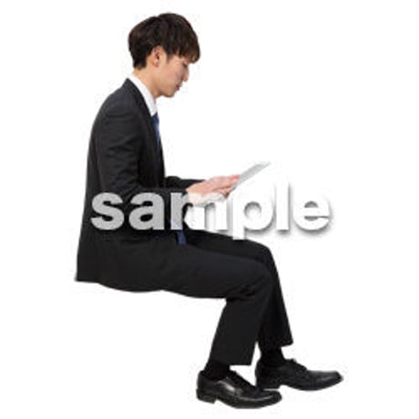 Cutout People　座る　男性　LL_054
