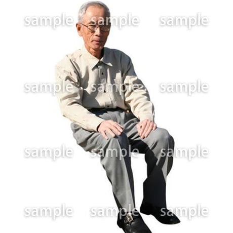 人物切抜き素材　シニア編　C_184