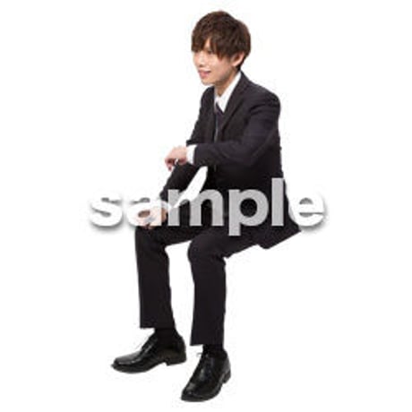 Cutout People　座る　男性　LL_027