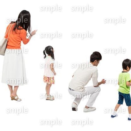 Cutout People　4人ファミリー　GG_399