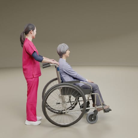 3D人物素材  [Posed] 介護セット　Nursing_01