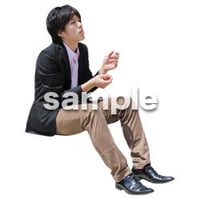 人物切抜き素材　座る人Ⅱ編　Q_598