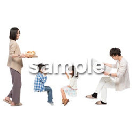 Cutout People　4人家族　II_353