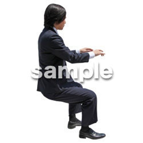 人物切抜き素材　座る人Ⅱ編　Q_357