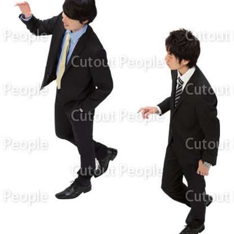 人物切抜きセット☆鳥瞰・ビジネス　1_set098
