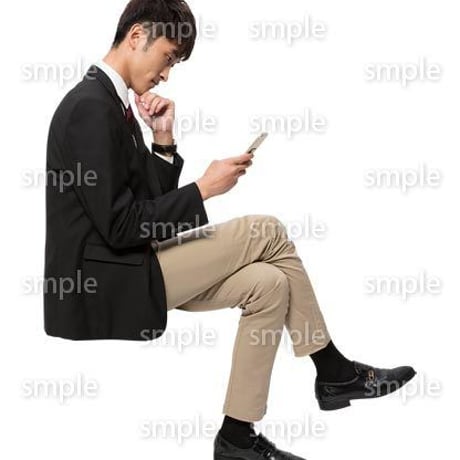 Cutout People　座る　男性　LL_058