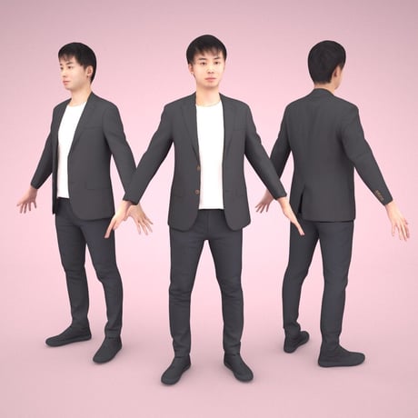 3D人モデルAポーズ　108_Sota