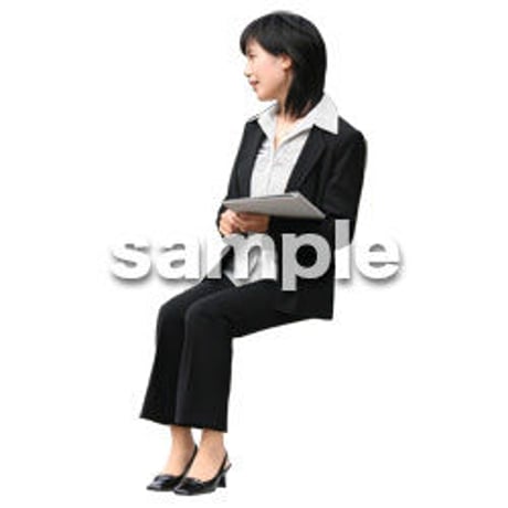 人物切抜き素材　座る人編　H_391
