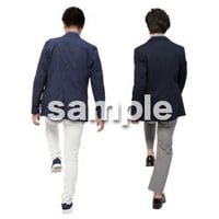 Cutout People　階段を上る動作　JJ_445