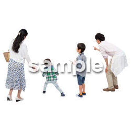 Cutout People　4人ファミリー　GG_384