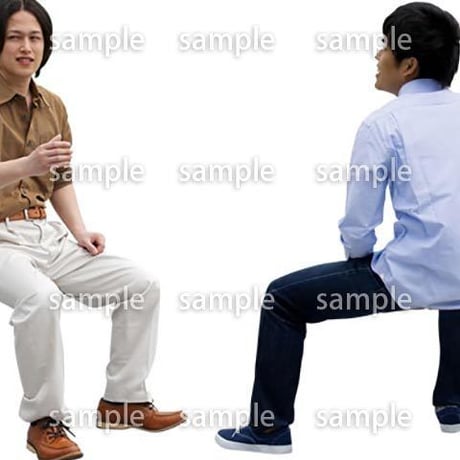 人物切抜き素材　座る人Ⅱ編　Q_070