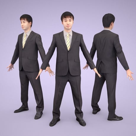 3D人モデルAポーズ　102_Sota