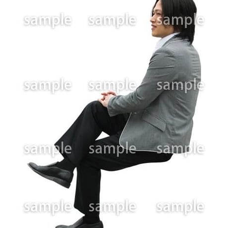Cutout People　パーティー座る人　DD_438