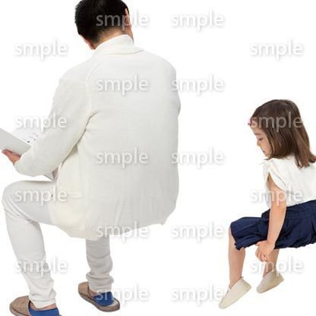 Cutout People　アットホーム　座る　II_374