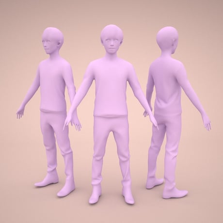 3D人モデルAポーズ　038_Toru