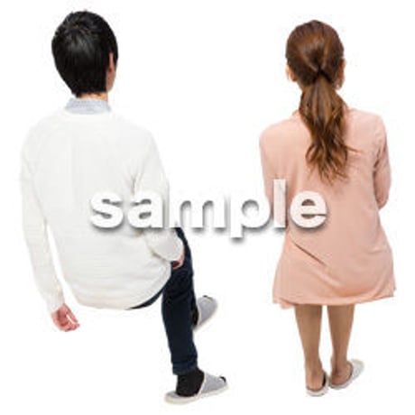 Cutout People　アットホーム　座る　II_385