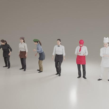 3D人モデルAポーズ　178_Sara