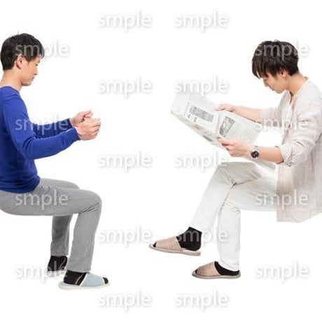 Cutout People　アットホーム　座る　II_423
