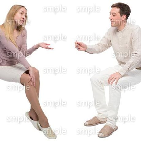 Cutout People　アットホーム　座る　II_437