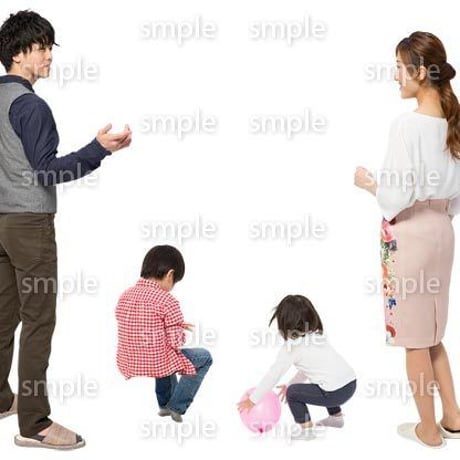 Cutout People　4人家族　II_339