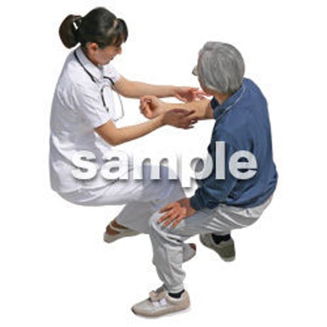 人物切抜き素材　シニア介護編　S_470