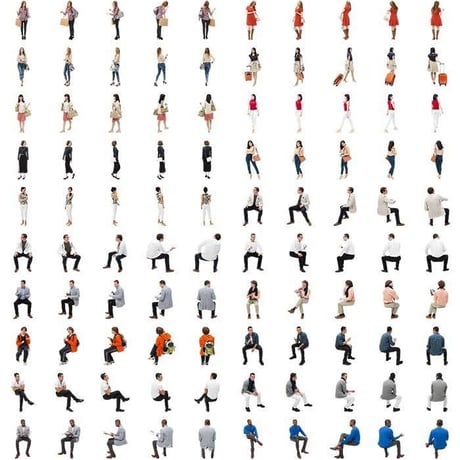 02Cutout People カジュアルV1 [ダウンロード版]
