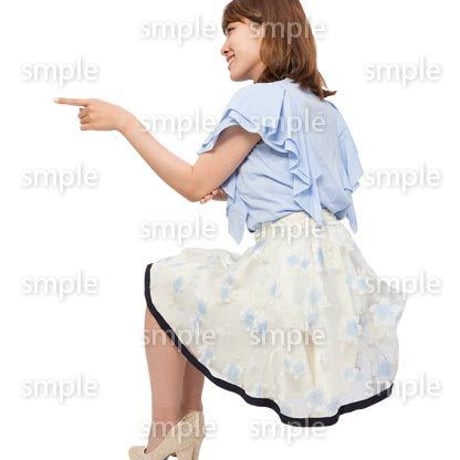 Cutout People　座る女性　KK_369