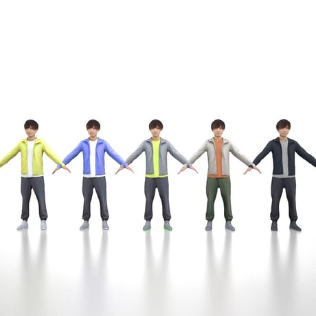 3D人モデルAポーズ　040_Toru
