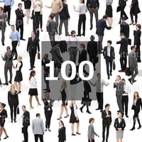 100個セット★人物切抜き素材-外国人ビジネス　1k013