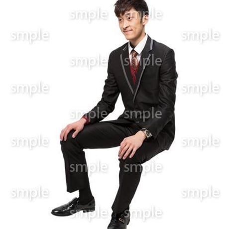 Cutout People　座る　男性　LL_022