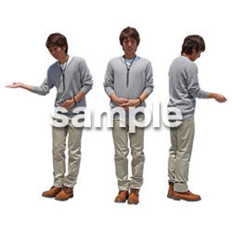 人物切抜き素材　ショップスタッフ　T_521