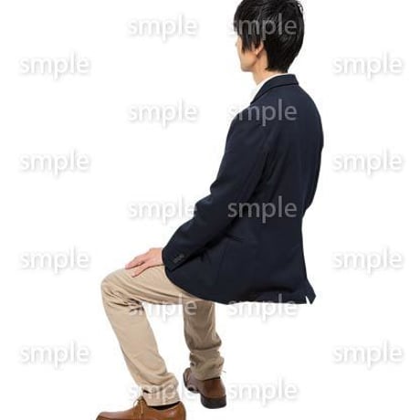 Cutout People　座る　男性　LL_119