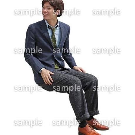 人物切抜き素材　座る人Ⅱ編　Q_366