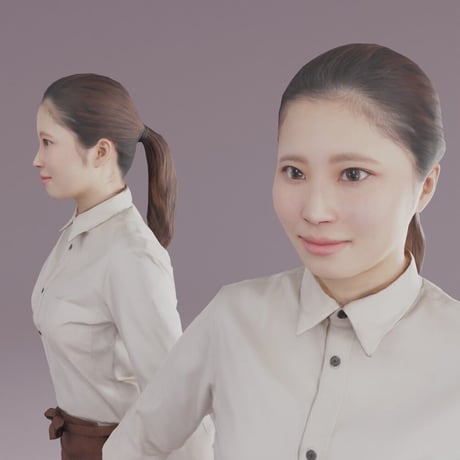 3D人モデルAポーズ　178_Sara