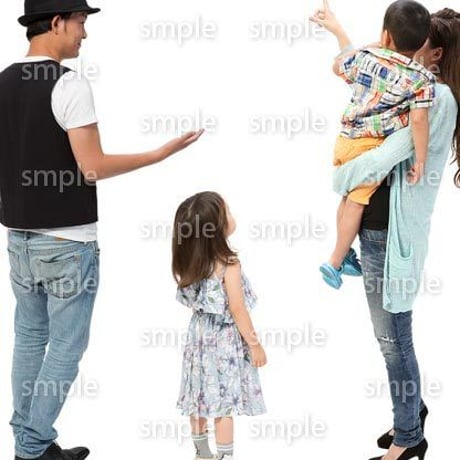 Cutout People　4人ファミリー　GG_434