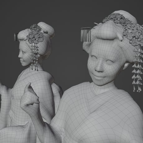舞妓3Dモデル02