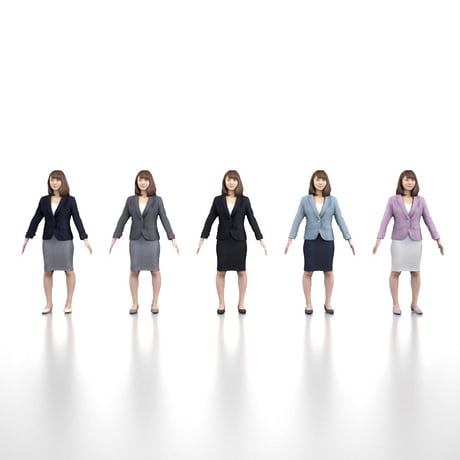 3D人モデルAポーズ　014_Kana