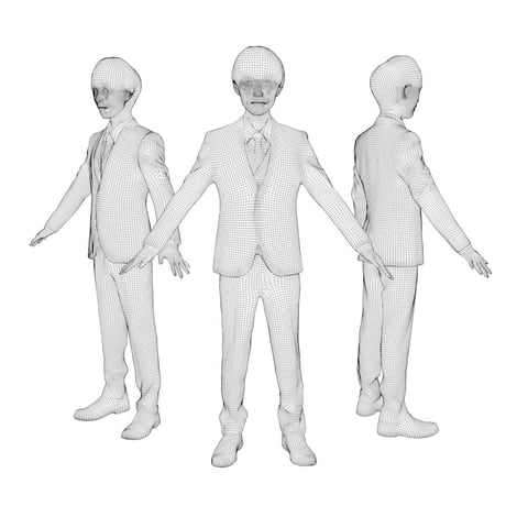 3D人モデルAポーズ　032_Toru