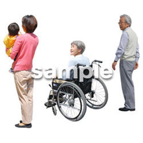 人物切抜き素材　シニア介護編　S_014