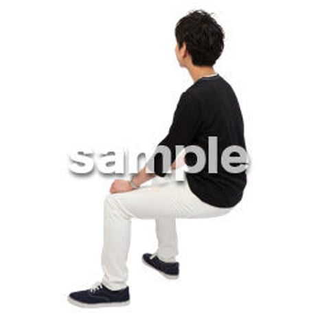 Cutout People　座る　男性　LL_179