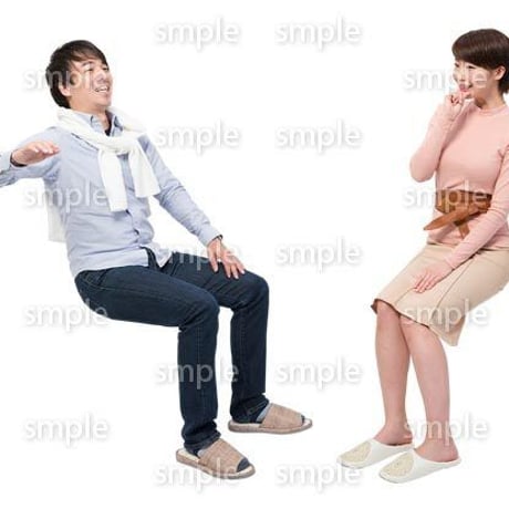 Cutout People　アットホーム　座る　II_387