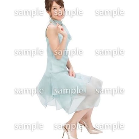 Cutout People　パーティー座る人　DD_478