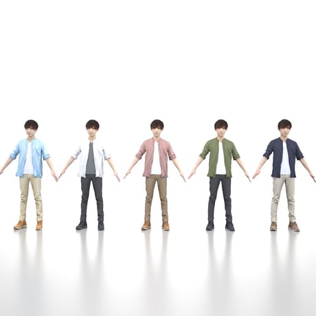 3D人モデルAポーズ　034_Toru