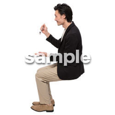 Cutout People　座る　男性　LL_153