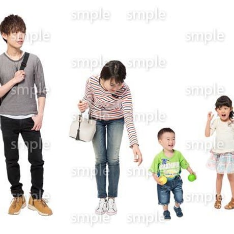 Cutout People　4人ファミリー　GG_461