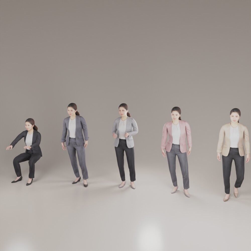 182_Sara | NO-N-NO 人物切り抜き素材と3D人物モデル-建築CG