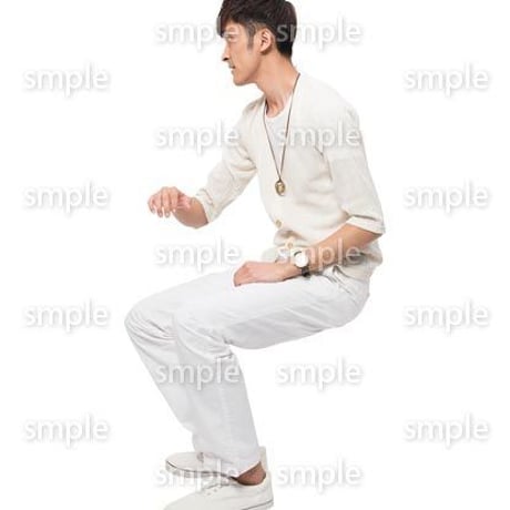 Cutout People　座る　男性　LL_332