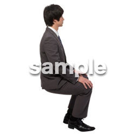 Cutout People　座る　男性　LL_013