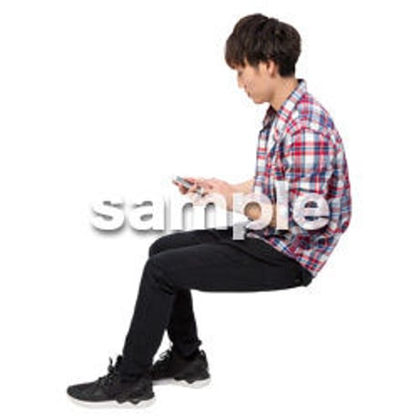 Cutout People　座る　男性　LL_423