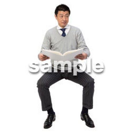 Cutout People　座る　男性　LL_256